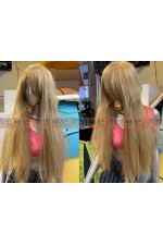 WIG08B-女生假髮(棕長直02)