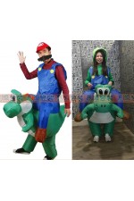 X10D-充氣騎耀西（充氣裝／瑪利歐）