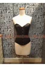 X18B-黑平口立體皮馬甲