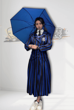 05EFB-亞當斯一家 星期三 校服B (藍) Wednesday Addams
