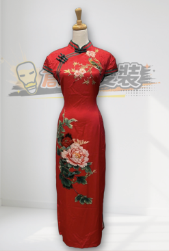 OC112A-長旗袍L (紅)